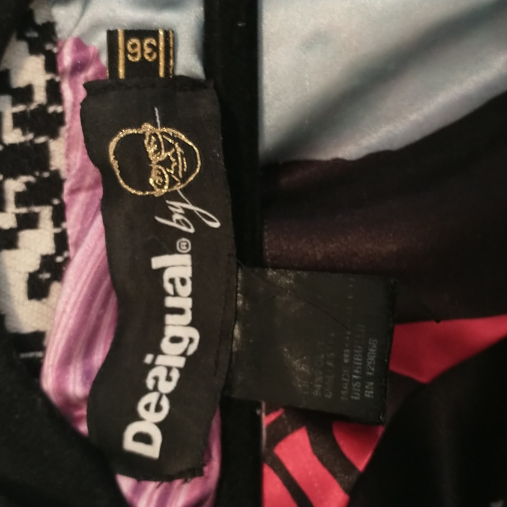 Desigual by L Asha Woven Coat Black and White Christian Lacroix - Picture 3 of 5